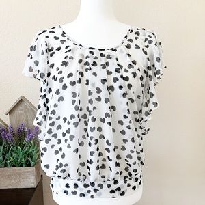 Daniel Rainn Flutter Sleeve Blouse